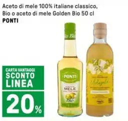 Iper La Grande Aceto di mele 100% italiane classico, Bio o aceto di mele Golden Bio PONTI offerta