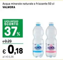Iper La Grande Acqua minerale naturale o frizzante VALMORA offerta