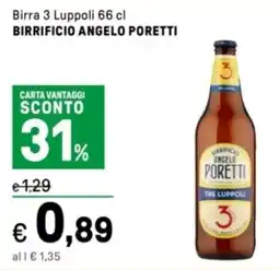 Iper La Grande Birra 3 Luppoli BIRRIFICIO ANGELO PORETTI offerta