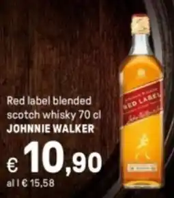 Iper La Grande Red label blended scotch whisky JOHNNIE WALKER offerta