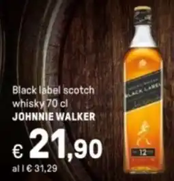 Iper La Grande Black label scotch whisky JOHNNIE WALKER offerta