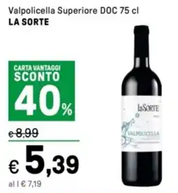 Iper La Grande Valpolicella Superiore DOC LA SORTE offerta