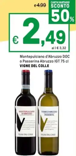 Iper La Grande Montepulciano d'Abruzzo DOC o Passerina Abruzzo IGT VIGNE DEL COLLE offerta