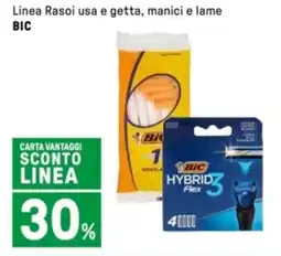 Iper La Grande Linea Rasoi usa e getta, manici e lame BIC offerta