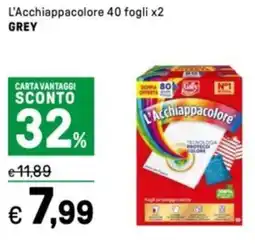 Iper La Grande L'Acchiappacolore 40 fogli x2 GREY offerta