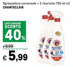 Iper La Grande Sgrassatore universale + 2 ricariche CHANTECLAIR offerta