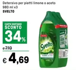 Iper La Grande Detersivo per piatti limone o aceto SVELTO offerta