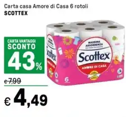 Iper La Grande Carta casa Amore di Casa 6 rotoli SCOTTEX offerta