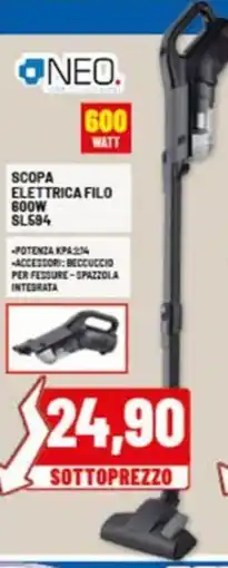 Risparmio Casa NEO SCOPA ELETTRICA FILO 600W SL594 offerta