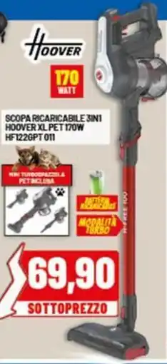 Risparmio Casa SCOPA RICARICABILE SINI HOOVER XL PET 170W HF122GPT 011 offerta