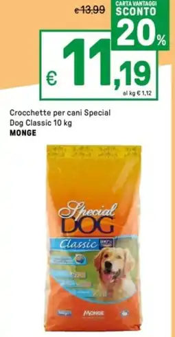 Iper La Grande Crocchette per cani Special Dog Classic MONGE offerta