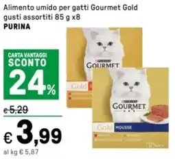 Iper La Grande Alimento umido per gatti Gourmet Gold PURINA offerta