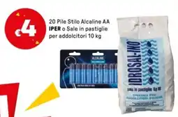 Iper La Grande 20 Pile Stilo Alcaline AA IPER o Sale in pastiglie per addolcitori PICCOLI offerta