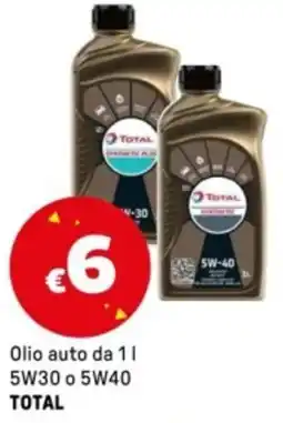 Iper La Grande Olio auto da 11 5W30 o 5W40 TOTAL offerta