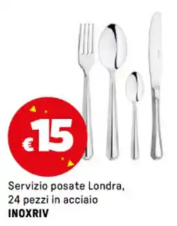 Iper La Grande Servizio posate Londra, 24 pezzi in acciaio INOXRIV offerta