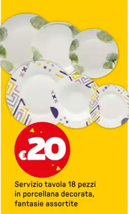 Iper La Grande Servizio tavola 18 pezzi in porcellana decorata offerta