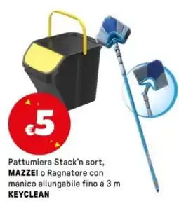 Iper La Grande Pattumiera Stack'n sort, MAZZEI o Ragnatore con manico allungabile fino a 3 m KEYCLEAN offerta