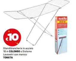 Iper La Grande Stendibiancheria in acciaio 18 m COLOMBO o Sistema Lavavetri con manico TONKITA offerta