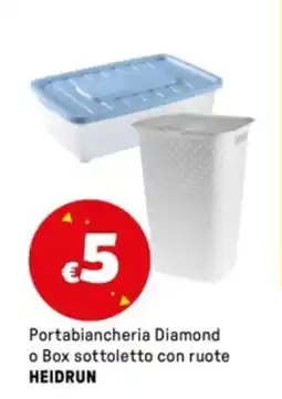 Iper La Grande Portabiancheria Diamond o Box sottoletto con ruote HEIDRUN offerta
