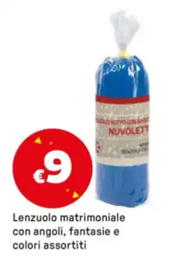Iper La Grande Lenzuolo matrimoniale con angoli fantasie e colori assortiti offerta
