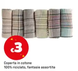 Iper La Grande Coperta in cotone 100% riciclato offerta