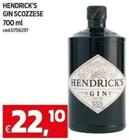 C+C maxigross Hendrick's gin scozzese offerta