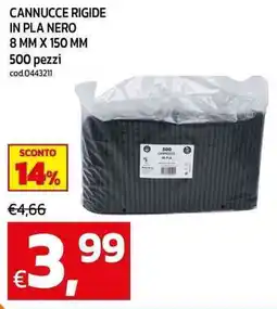 C+C maxigross Cannucce rigide in pla nero 8 mm x 150 mm offerta