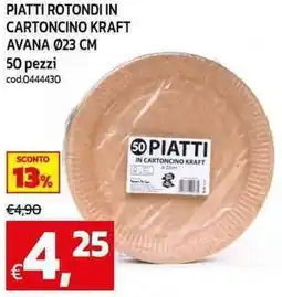 C+C maxigross Piatti rotondi in cartoncino kraft avana 023 cm offerta