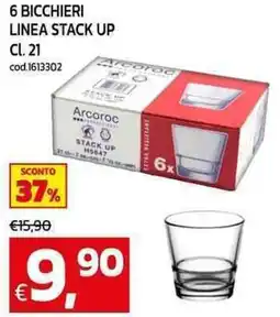 C+C maxigross 6 bicchieri linea stack up offerta