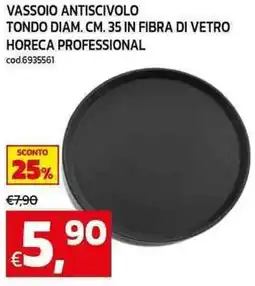 C+C maxigross Vassoio antiscivolo tondo diam. cm. 35 in fibra di vetro horeca professional offerta