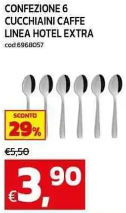 C+C maxigross Confezione 6 cucchiaini caffe linea hotel extra offerta