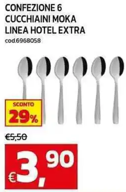 C+C maxigross Confezione 6 cucchiaini moka linea hotel extra offerta
