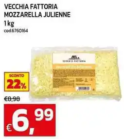 C+C maxigross Vecchia fattoria mozzarella julienne offerta