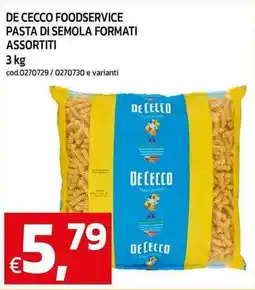 C+C maxigross De cecco foodservice pasta di semola offerta