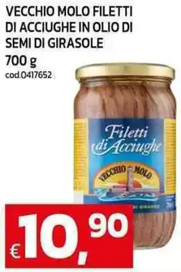 C+C maxigross Vecchio molo filetti di acciughe in olio di semi di girasole offerta