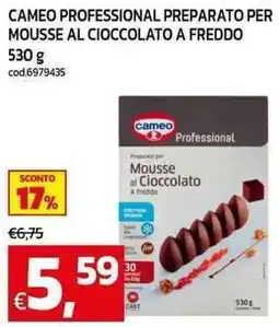 C+C maxigross Cameo professional preparato per mousse al cioccolato a freddo offerta