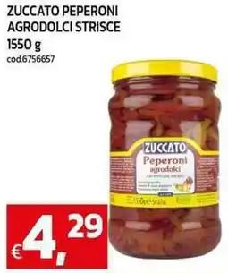 C+C maxigross Zuccato peperoni agrodolci strisce offerta