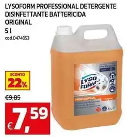 C+C maxigross Lysoform professional detergente disinfettante battericida original offerta