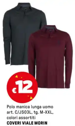 Iper La Grande Polo manica lunga uomo art. C/JS03L, tg. M-XXL, COVERI VIALE MORIN offerta