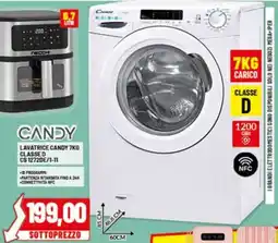 Risparmio Casa CANDY LAVATRICE CANDY 7KG CLASSED CS 1272DE/1-11 offerta