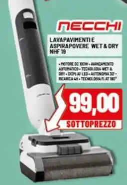 Risparmio Casa Necchi lavapavimentie aspirapovere wet & dry NHF 19 offerta