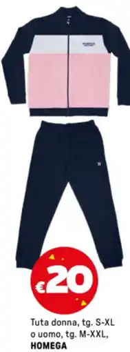 Iper La Grande Tuta donna, tg. S-XL o uomo, tg. M-XXL, HOMEGA offerta