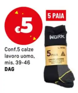 Iper La Grande Conf.5 calze lavoro uomo, mis. 39-46 DAG offerta