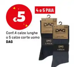 Iper La Grande Conf.4 calze lunghe o 5 calze corte uomo DAG offerta