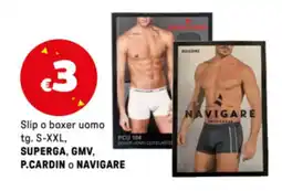 Iper La Grande Slip o boxer uomo tg. S-XXL, SUPERGA, GMV, P.CARDIN o NAVIGARE offerta
