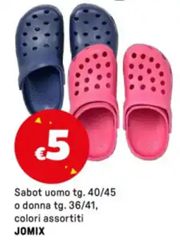 Iper La Grande Sabot uomo tg. 40/45 o donna tg. 36/41, colori assortiti JOMIX offerta