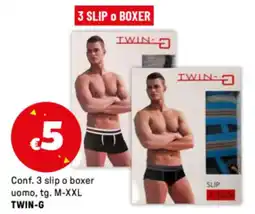 Iper La Grande Conf. 3 slip o boxer uomo, tg. M-XXL TWIN-G offerta