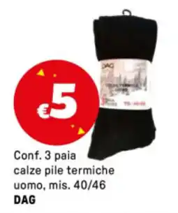 Iper La Grande Conf. 3 paia calze pile termiche uomo, mis. 40/46 DAG offerta