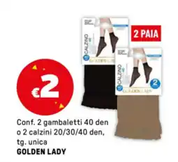 Iper La Grande Conf. 2 gambaletti 40 den o 2 calzini 20/30/40 den, tg. unica GOLDEN LADY offerta