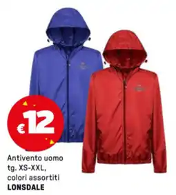 Iper La Grande Antivento uomo tg. XS-XXL, colori assortiti LONSDALE offerta